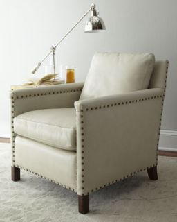 Nailhead Trim Leather Chair  