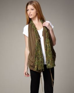 Isda & Co Blurred Camo Silk Scarf   