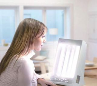 10,000 lux lamp helps relieve syptoms of Seasonal Affective Disorder