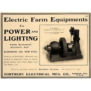 1905 Ad Electric Farm Equipment Kerosene Oil Madison