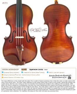 Hellier Strad Violin 1771 Pro Best Model 1 PC Back
