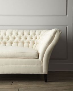 Old Hickory Tannery Ellsworth Neutral Tufted Curve Sofa   Neiman