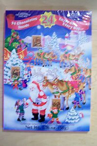  Advent Calendar Filled with Milk Chocolate Holiday Chocolate Calendar