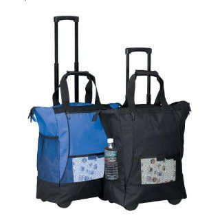 On the Go Rolling Shopping Tote w/ Wheels  Blue Office