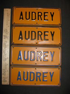 Where Is Audrey Vintage 1950s Metal Bicycle Bike Name License Classic