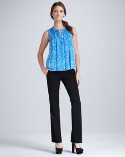 Diane von Furstenberg Israel Ruffle Top & Carissa Straight Leg Pants