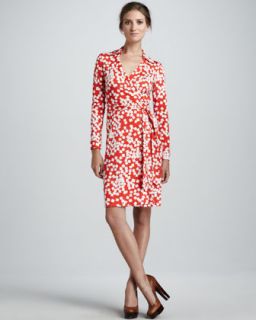 Coral Print Dress  