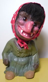 Vintage 1960s West German Heico Monster Toy Troll Bobble Head Nodder