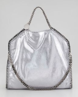 Falabella Fold Over Tote Bag, Silver