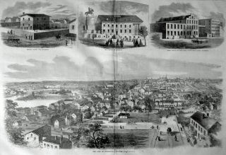 Richmond Virginia C 1860 Henrico Jail Capitol Bldg Confederate Prison