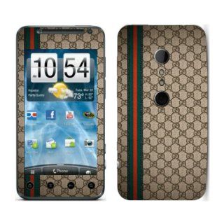 Meestick Gucci Brown Vinyl Adhesive Decal Skin for HTC Evo