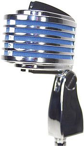 Heil Fin Art Deco Microphone with Cool Blue Looks New