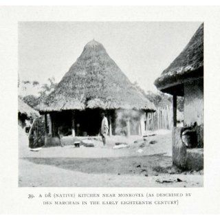 1906 Print Monrovia Liberia Kitchen Hut Indigenous