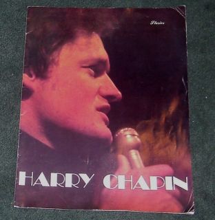 HARRY CHAPIN   SIGNED 1978 concert tour souvenir book   Stories