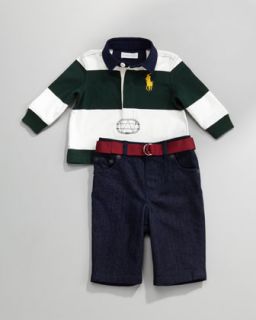 Armani Junior Logo Denim Jeans, Nylon and Flannel Jacket & Rugby