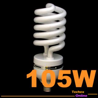 105W Daylight 6400K CFL Grow Light Studio Lamp Bulb E27