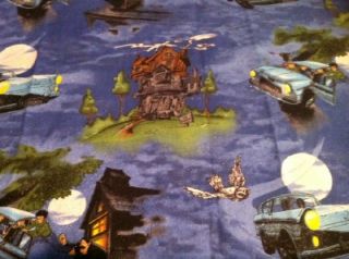 HARRY POTTER Fabric Blue with Glitter 1 yd 22 inches Hard to Find