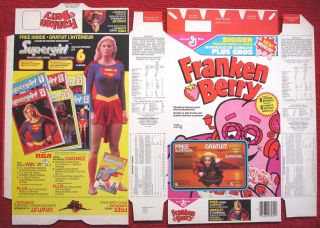  Cereal Box Supergirl MOVIE Helen Slater 1984 DC Comic Book