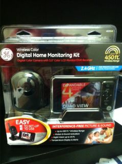 GE Wireless Color Digital Home Monitoring Kit with LCD DVR Monitor