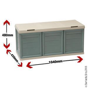 Large Plastic Storage Trunk Box for Home or Garden