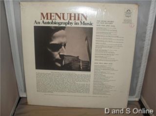 Henry Purcell Music for The Theatre Menuhin Bonus New LP
