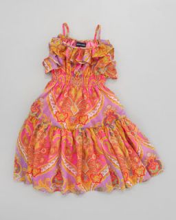 Z0UBC Ralph Lauren Childrenswear Paisley Chiffon Dress