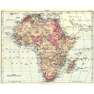 AFRICA Africa. Britannica 9th edition;1898 map Home