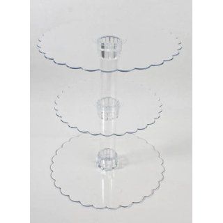 14 1/4 Inch Tall Three Tier Cupcake or Cake Stand with