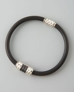 N1WP6 John Hardy Black Sapphire Rubber Bracelet