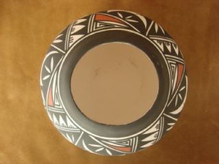  American Acoma Indian Pottery Hand Painted Pot by AC Brown Signed