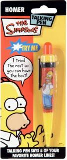 The Simpsons Talking Homer Simpson Quotes Writing Pen