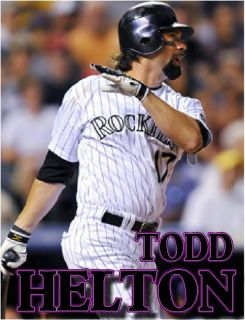 Todd Helton Colorado Rockies Baseball MLB Glossy Shirt