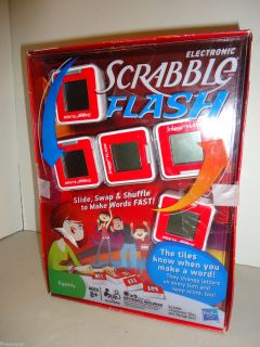 Hasbro Scrabble Flash Electronic Tiles Family Word Game Mint Condition