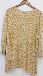 Elisabeth Hasselbeck for Dialogue Sz 3X Cardigan Sweater Beige New