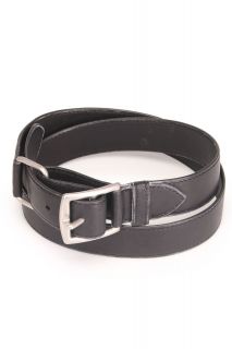 Hermes Size 31 Ladies Square Buckle Belt in Black 3 Hole Leather