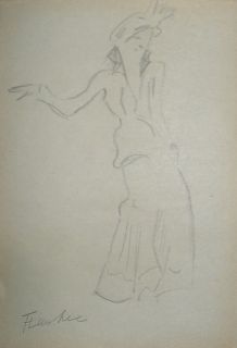 Orig Drawing Signed Henri de Toulouse Lautrec w RG COA Monet Dali Era