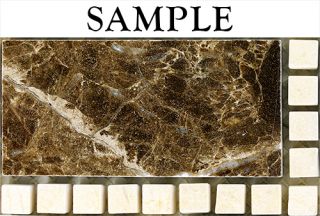  Bath Herringbone Dark Emperador Crema Marfil Marble Mosaic Tile