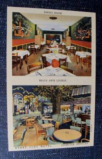 Henry Clay Hotel Louisville KY Linen Postcard Interiors