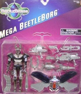 Beetleborgs Mega Silver Beetleborg with Many Accessories by Bandai MOC