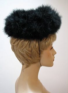 Vintage Deisgner Margu Ostrich Feather Hat Purse Set