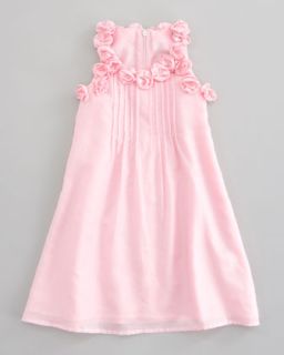Z0Y69 Charabia Sleeveless Floral Trim Dress, Sizes 5 8