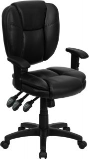  SOFT LEATHER MULTI FUNCTION SWIVEL TILT HOME OFFICE DESK CHAIRS W ARMS