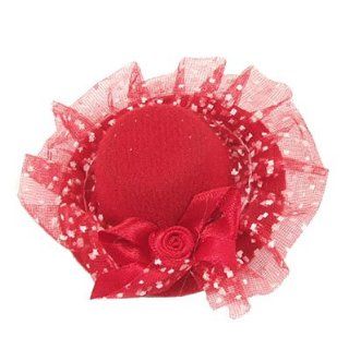 Rosallini Ladies Wedding Party Red Flower Decor Mini Top