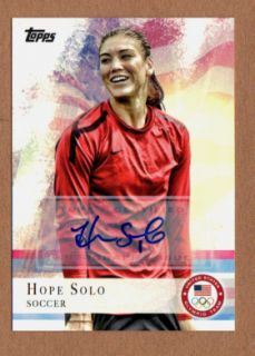 HOPE SOLO 2012 TOPPS OLYMPIC TEAM SET AUTO WOMENS SOCCER GOLD