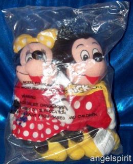 Disney SPIRIT of MICKEY MOUSE & MINNIE 8 stuffed plush beanbag toy