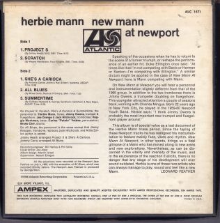 New Mann at Newport Herbie Mann Reel to Reel Tape 4 Track 7 1 2 IPS