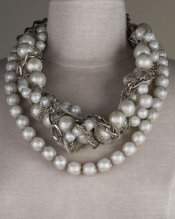 Robbi & Nikki Mesh Pearl Necklace   