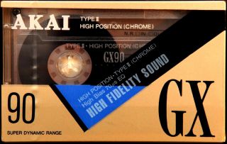 Akai GX 90 High Bias SEALED Blank Type II Audio Cassette Tape