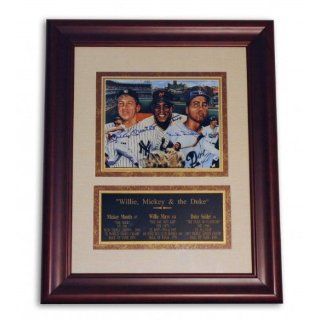 Willie Mays, Mickey Mantle and Duke Snider Autographed