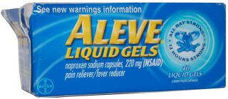 Aleve 40 Liquid Gels Pain Reliever 01 2013 Pain Relief Fever Reducer